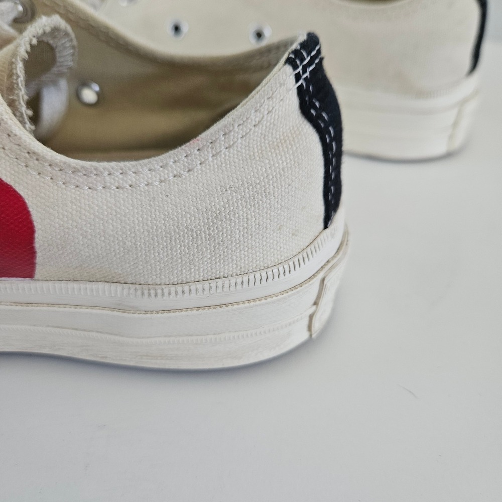 Converse x Comme Des Garcons Play Sneakers W6/M4 Off White 70 Low 150207C - Picture 11 of 11